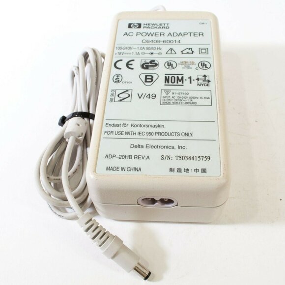 HP Hewlett Packard C6409-60014 AC Power Adapter Wall Charger 18V 1.1A - Picture 1 of 1